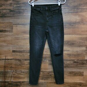 American Eagle Jeans 6 R Jegging Curvy Hi Rise Next Level Stretch Black Wash